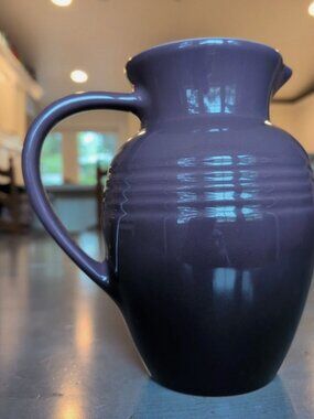 Le Creuset Pitcher CASSIS Purple Glazed Stoneware France- RARE!!!!